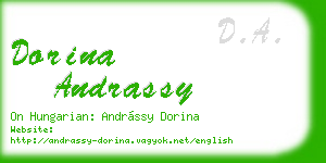 dorina andrassy business card