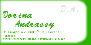 dorina andrassy business card